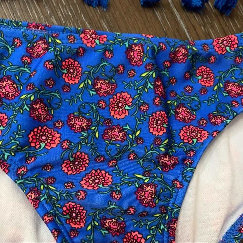 Art Class 2 piece pink blue bikini tassels Size Girls 7